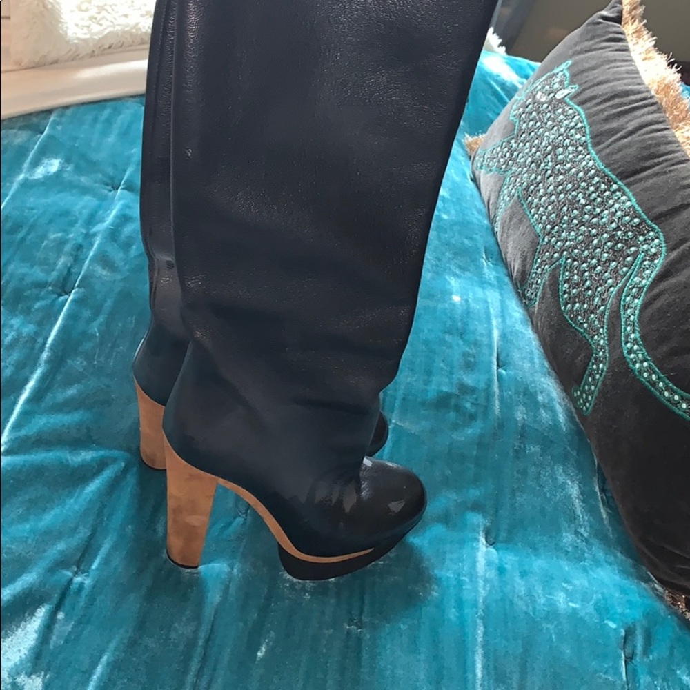 Gucci leather suede bottom tall boots - Picture 3 of 7